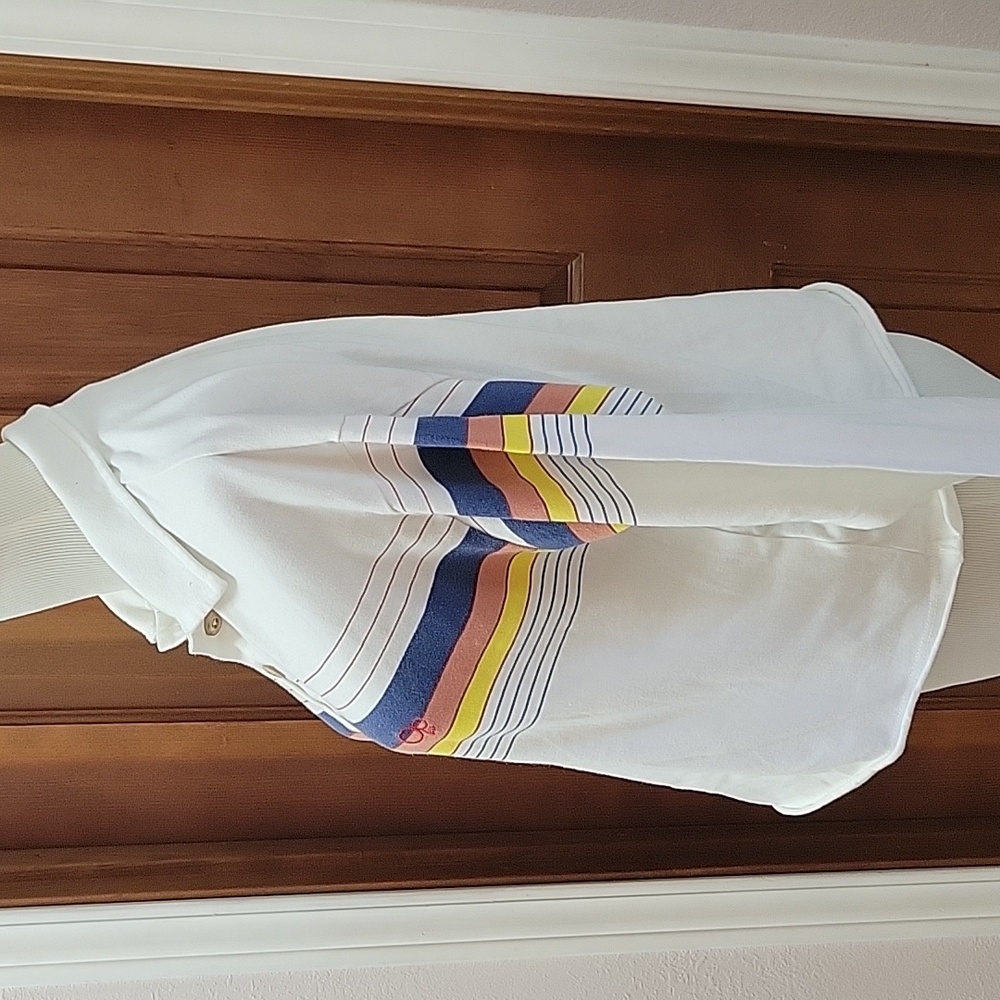 OP White Polo Shirt with Blue Label - Picture 3 of 8